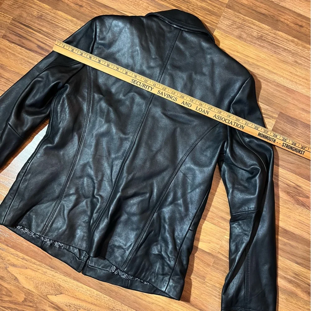 Vintage Y2K 100% Leather Jacket Vintage Leather Jacket Black Leather Jacket